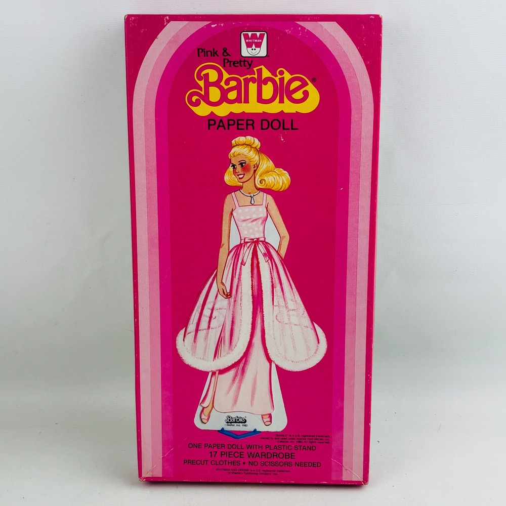 Vintage Pink & Pretty Barbie Paper Doll‎ 17 Piece Wardrobe Precut 1983 Whitman